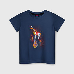 Детская футболка Огненный мотоцикл