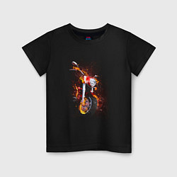 Детская футболка Огненный мотоцикл