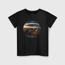 Детская футболка Разрушенный город и НЛО