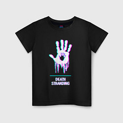Детская футболка Death Stranding в стиле glitch и баги графики