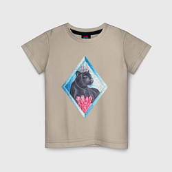 Детская футболка Черная пантера и кристаллы