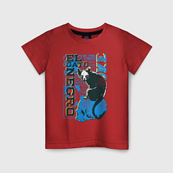 Детская футболка Черная кошка на черепе