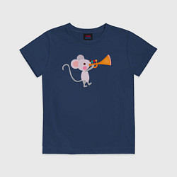 Детская футболка Мышонок музыкант