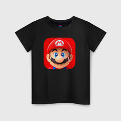 Детская футболка Марио лого