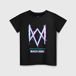 Детская футболка Watch Dogs в стиле glitch и баги графики