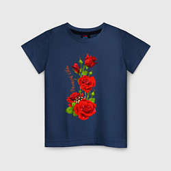 Детская футболка Прекрасная Эдита - букет из роз