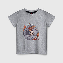 Детская футболка Осенний котик-енотик