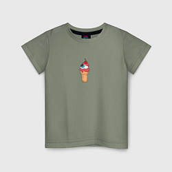 Детская футболка Глаз в стаканчике для мороженого