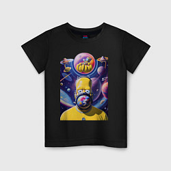 Детская футболка Гомер Симпсон титан - поглотил планету