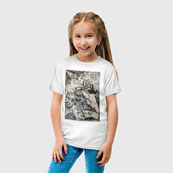 Футболка хлопковая детская Абстракция небо, цвет: белый — фото 2