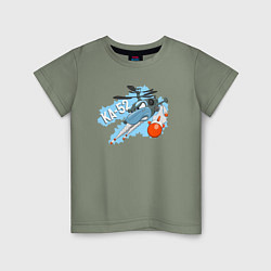 Детская футболка Мультяшный вертолет КА-52