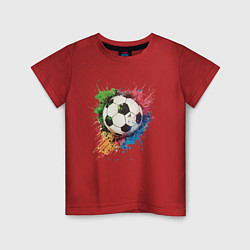 Детская футболка Яркий футбольный мяч