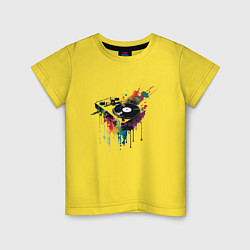 Детская футболка Симпатичный проигрыватель в красках