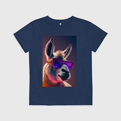 Детская футболка Лама в очках