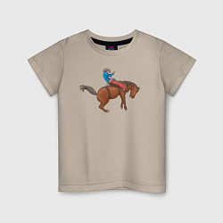 Детская футболка Наездник и конь вместе