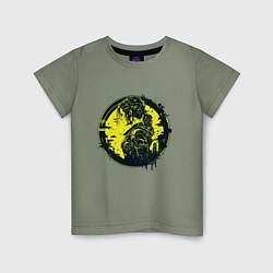 Детская футболка Cyberpunk girl черный желтый