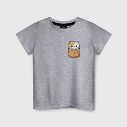 Детская футболка Карманный друг - котёнок