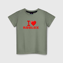 Детская футболка I love Roblox