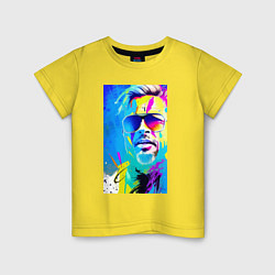 Детская футболка Brad Pitt - sketch - pop art