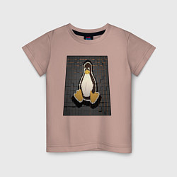 Детская футболка Linux Tux cubed