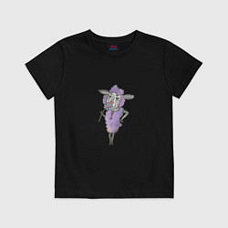 Детская футболка Фиолетовая овечка с цветком