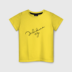 Детская футболка Джон Леннон - автограф