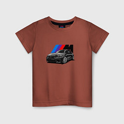 Детская футболка BMW на фоне m performance