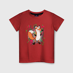 Детская футболка Прикольный лис