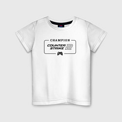 Детская футболка Counter-Strike 2 gaming champion: рамка с лого и д