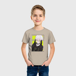 Футболка хлопковая детская Андройд 9S, цвет: миндальный — фото 2