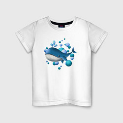 Детская футболка Кит и пузырьки