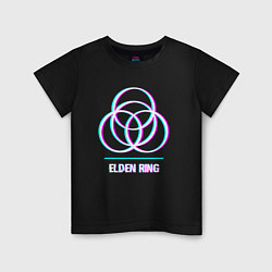Детская футболка Elden Ring в стиле glitch и баги графики