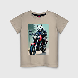 Детская футболка Panda - cool biker