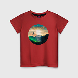 Детская футболка НЛО на горе