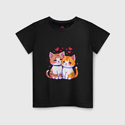 Детская футболка Влюбленные котята рисунок