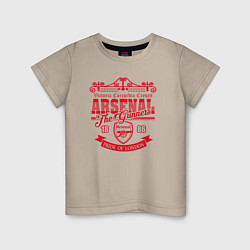 Футболка хлопковая детская Arsenal 1886, цвет: миндальный