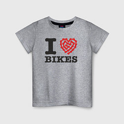 Детская футболка Я люблю велосипеды
