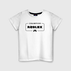 Детская футболка Roblox gaming champion: рамка с лого и джойстиком