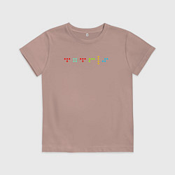 Детская футболка Минималистичный дизайн с названием игры Тетрис