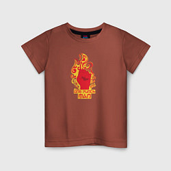 Детская футболка Ванпанчмен кулак и огонь