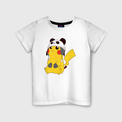 Футболка хлопковая детская Pika panda, цвет: белый