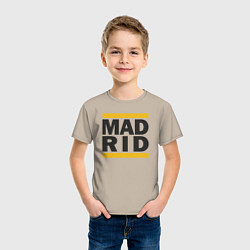 Футболка хлопковая детская Run Real Madrid, цвет: миндальный — фото 2