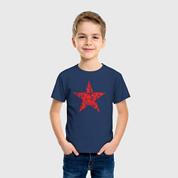 Футболка хлопковая детская Star USSR, цвет: тёмно-синий — фото 2