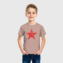 Футболка хлопковая детская Star USSR, цвет: пыльно-розовый — фото 2