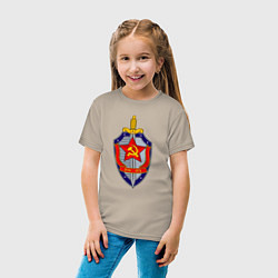 Футболка хлопковая детская ВЧК КГБ, цвет: миндальный — фото 2