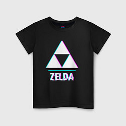 Детская футболка Zelda в стиле glitch и баги графики