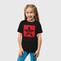 Футболка хлопковая детская Star USSR, цвет: черный — фото 2