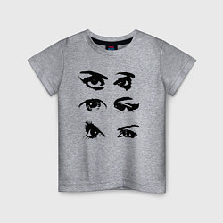 Детская футболка Black contoured eyes