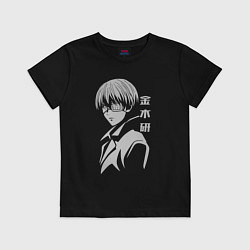 Футболка хлопковая детская Канеки Токийский гуль, цвет: черный