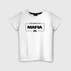 Детская футболка Mafia gaming champion: рамка с лого и джойстиком